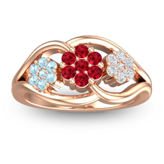 Simple Floral Pave Arama Ring