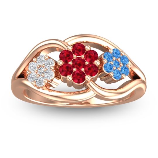 Simple Floral Pave Arama Ring