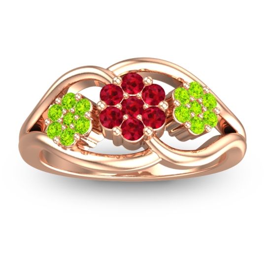 Simple Floral Pave Arama Ring