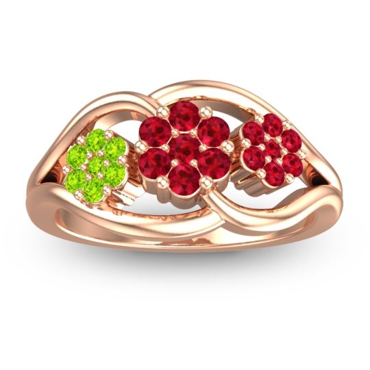 Simple Floral Pave Arama Ring