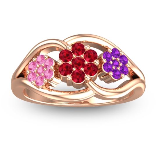 Simple Floral Pave Arama Ring