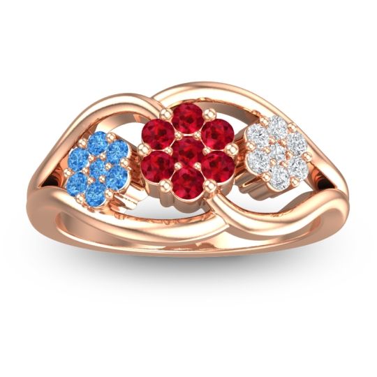 Simple Floral Pave Arama Ring