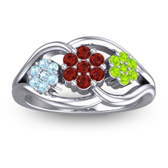 Simple Floral Pave Arama Ring