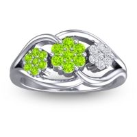 Simple Floral Pave Arama Ring