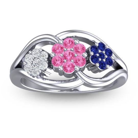 Simple Floral Pave Arama Ring