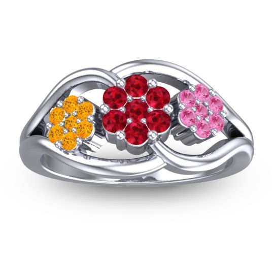 Simple Floral Pave Arama Ring