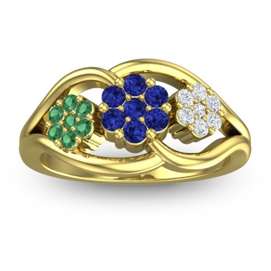 Simple Floral Pave Arama Ring