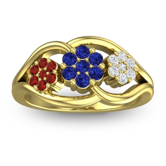 Simple Floral Pave Arama Ring