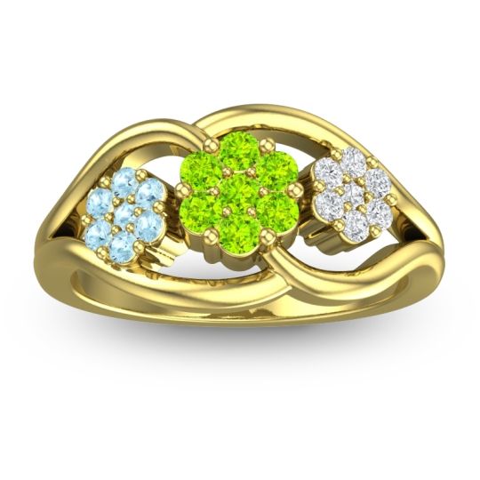 Simple Floral Pave Arama Ring