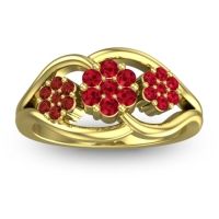 Ruby Fashion Ring In 14k Yellow Gold With Garnet – Arama Simple Ring