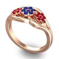 Simple Floral Pave Arama Ring