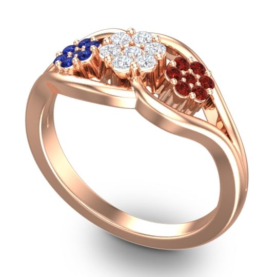 Simple Floral Pave Arama Ring