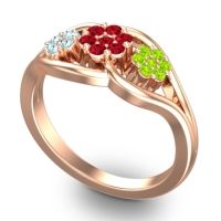 Simple Floral Pave Arama Ring