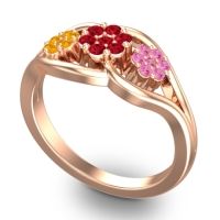 Simple Floral Pave Arama Ring