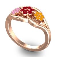 Simple Floral Pave Arama Ring