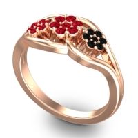 Simple Floral Pave Arama Ring