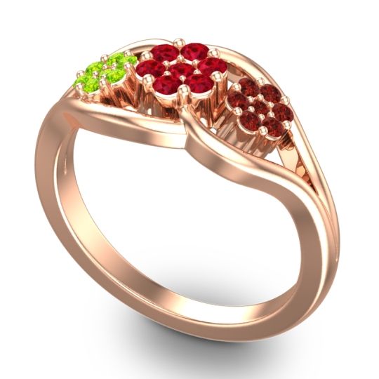 Simple Floral Pave Arama Ring