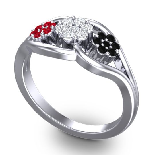 Simple Floral Pave Arama Ring
