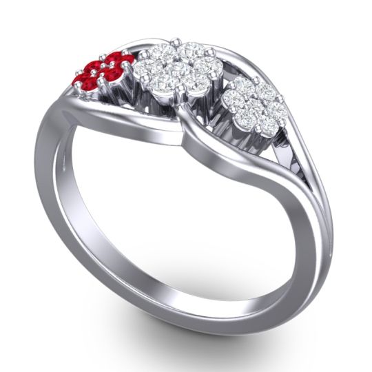 Simple Floral Pave Arama Ring