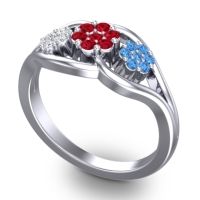 Simple Floral Pave Arama Ring