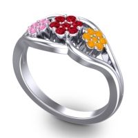 Simple Floral Pave Arama Ring