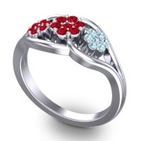 Simple Floral Pave Arama Ring