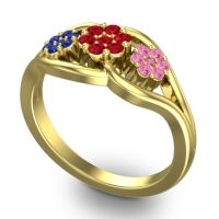 Simple Floral Pave Arama Ring