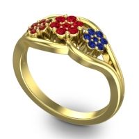 Simple Floral Pave Arama Ring