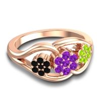 Simple Floral Pave Arama Ring
