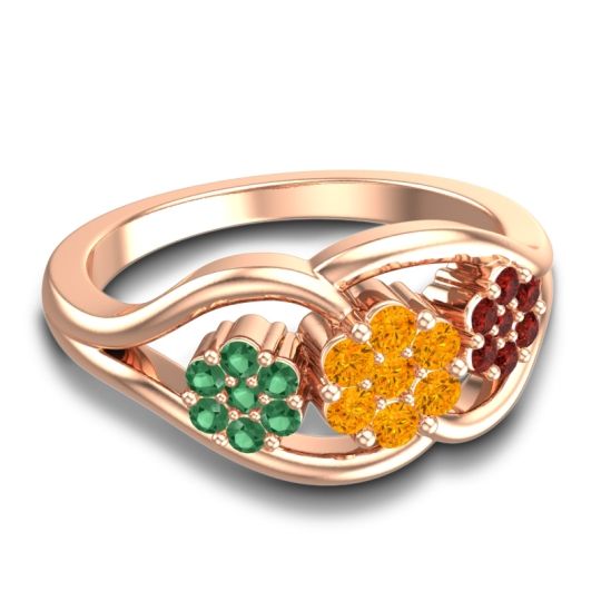 Simple Floral Pave Arama Ring