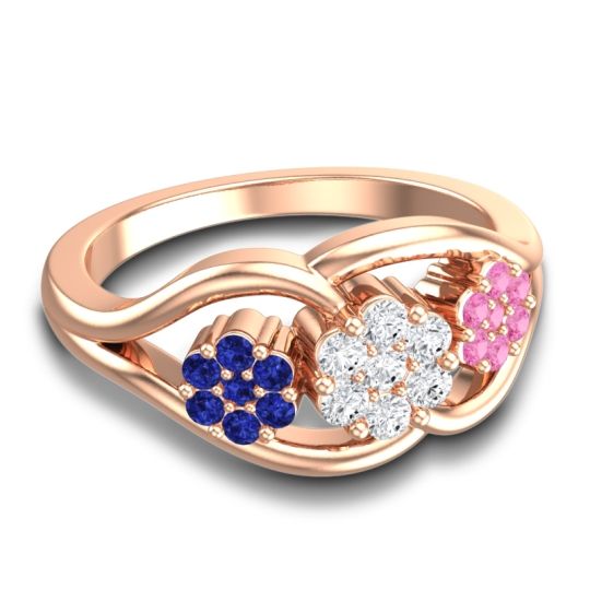 Simple Floral Pave Arama Ring