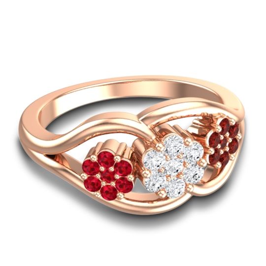 Simple Floral Pave Arama Ring