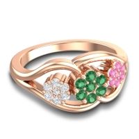 Simple Floral Pave Arama Ring