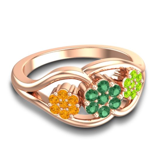 Simple Floral Pave Arama Ring