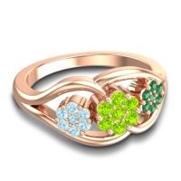 Simple Floral Pave Arama Ring