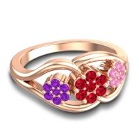Simple Floral Pave Arama Ring