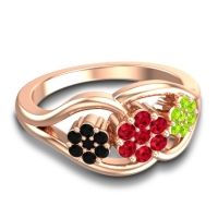 Simple Floral Pave Arama Ring