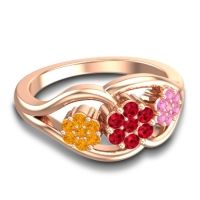 Simple Floral Pave Arama Ring