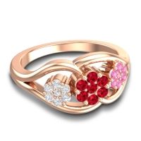 Simple Floral Pave Arama Ring