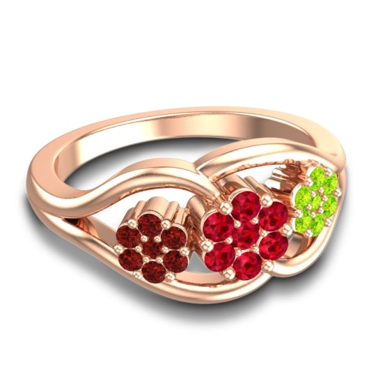 Simple Floral Pave Arama Ring