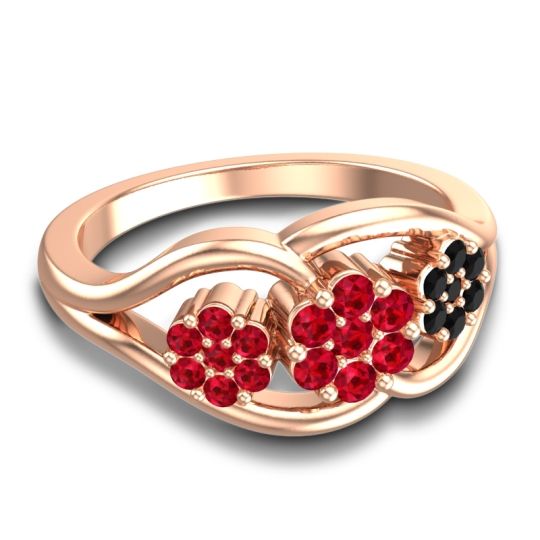 Simple Floral Pave Arama Ring