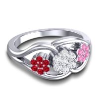 Simple Floral Pave Arama Ring