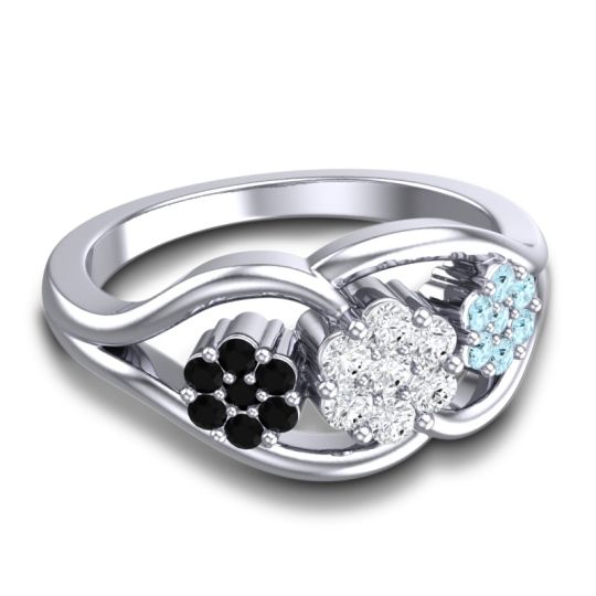 Simple Floral Pave Arama Ring