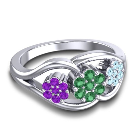 Simple Floral Pave Arama Ring