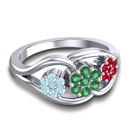 Simple Floral Pave Arama Ring