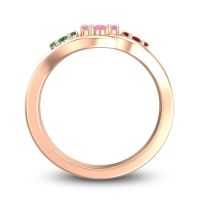 Simple Floral Pave Arama Ring