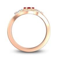 Simple Floral Pave Arama Ring