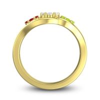 Simple Floral Pave Arama Ring