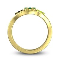 Simple Floral Pave Arama Ring