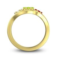 Simple Floral Pave Arama Ring